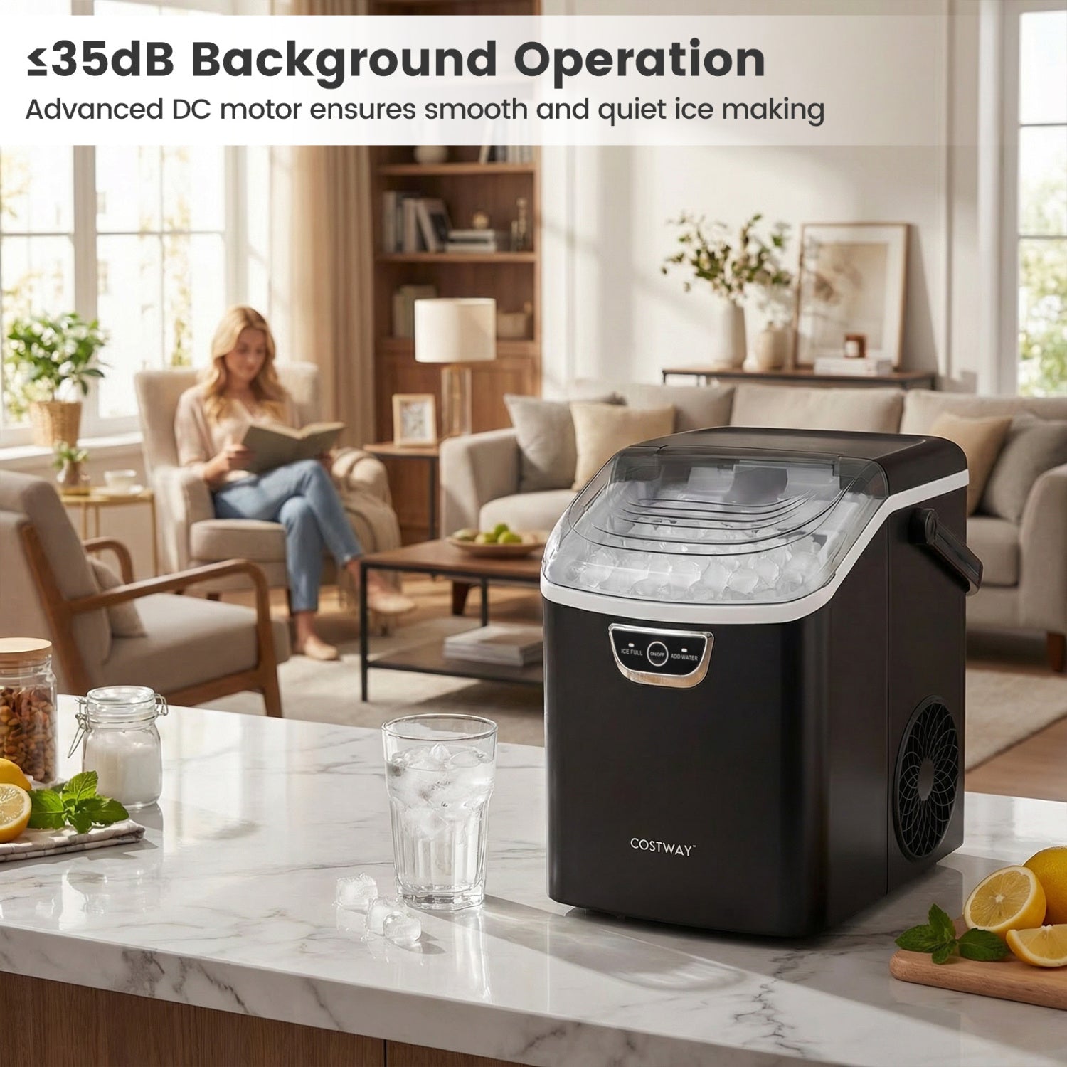 Countertop Nugget Ice Maker, Audible Full Alarm, Black Ice Makers at Gallery Canada