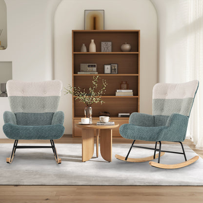 Nursery Rocking Chair, Ergonomic Armrests, High Backrest Accent Chairs at Gallery Canada