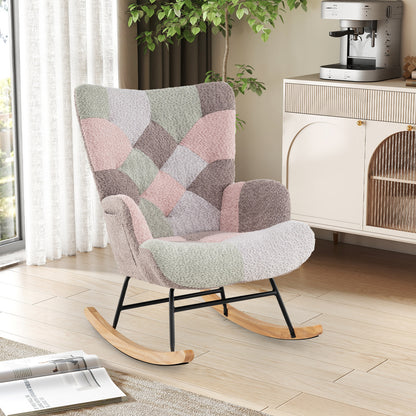 Nursery Rocking Chair, Ergonomic Armrests, High Backrest Accent Chairs at Gallery Canada