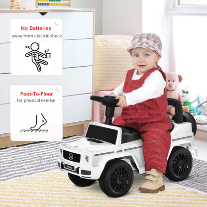 Baby Toddler Push Car, Foot-to-Floor Ride-On Wheel, White Push Cars for Toddlers at Gallery Canada