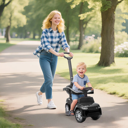 Land Rover Discovery 2-in-1 Ride On Push Car, Black Push Cars for Toddlers at Gallery Canada