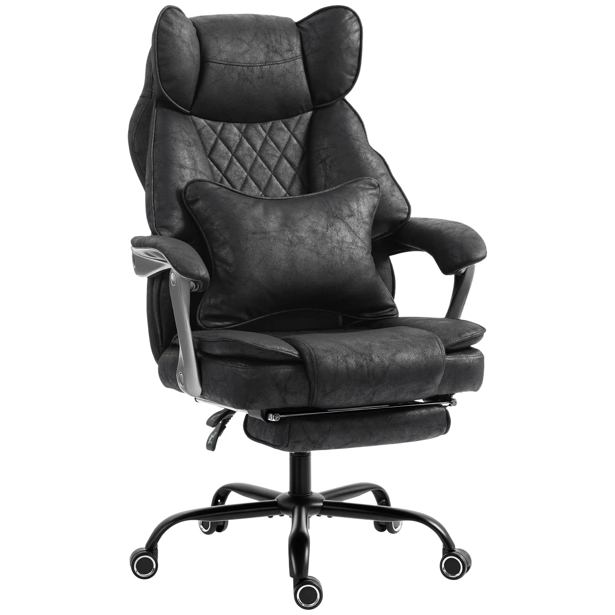 Big & Tall Office Chair 400 Lbs, Reclining, Lumbar Support, Black Executive & Manager Chairs at Gallery Canada