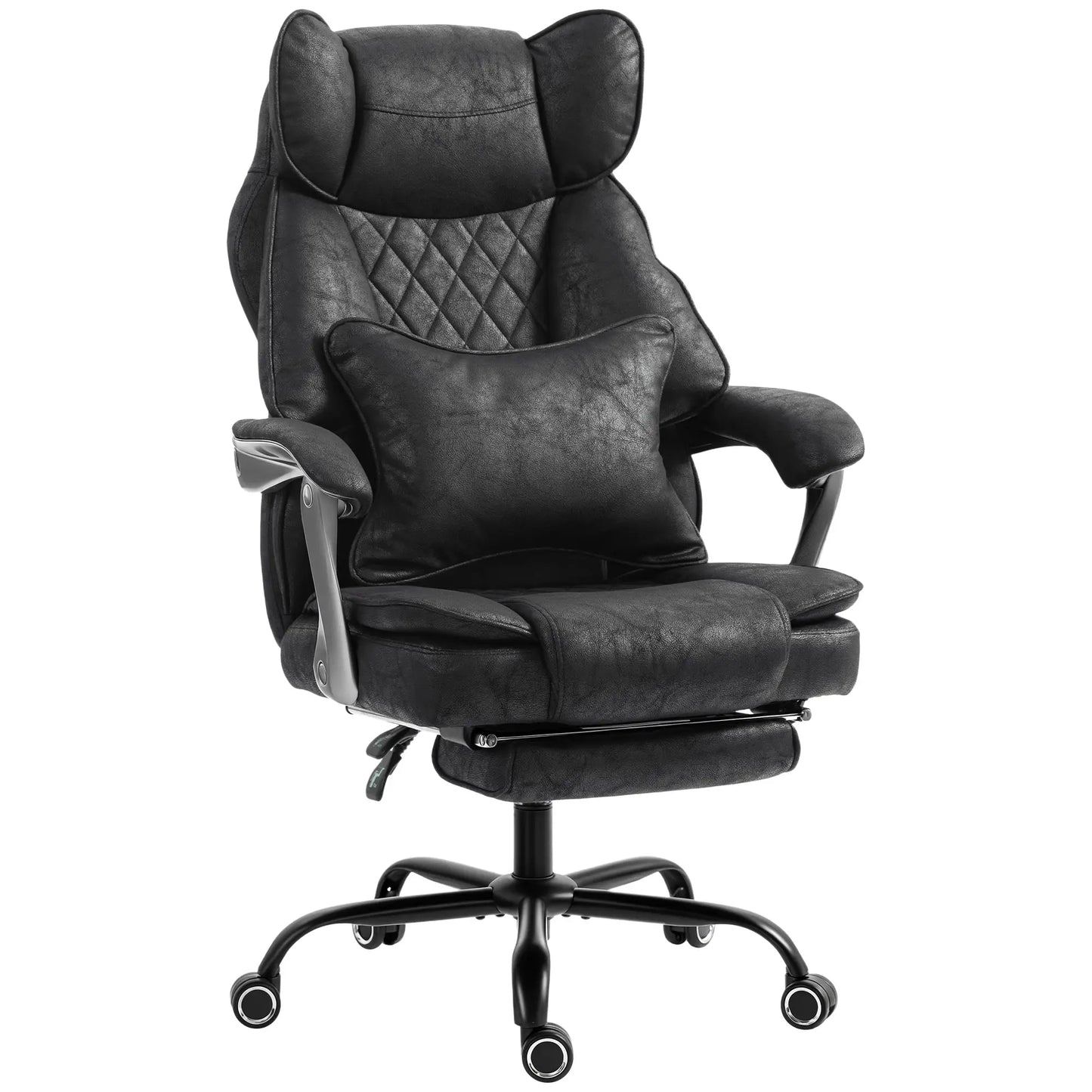 Big & Tall Office Chair 400 Lbs, Reclining, Lumbar Support, Black Executive & Manager Chairs at Gallery Canada