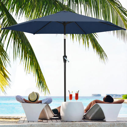 9FT Patio Umbrella With Tilt, Crank, 6 Ribs, UV Protection Sun Umbrellas at Gallery Canada