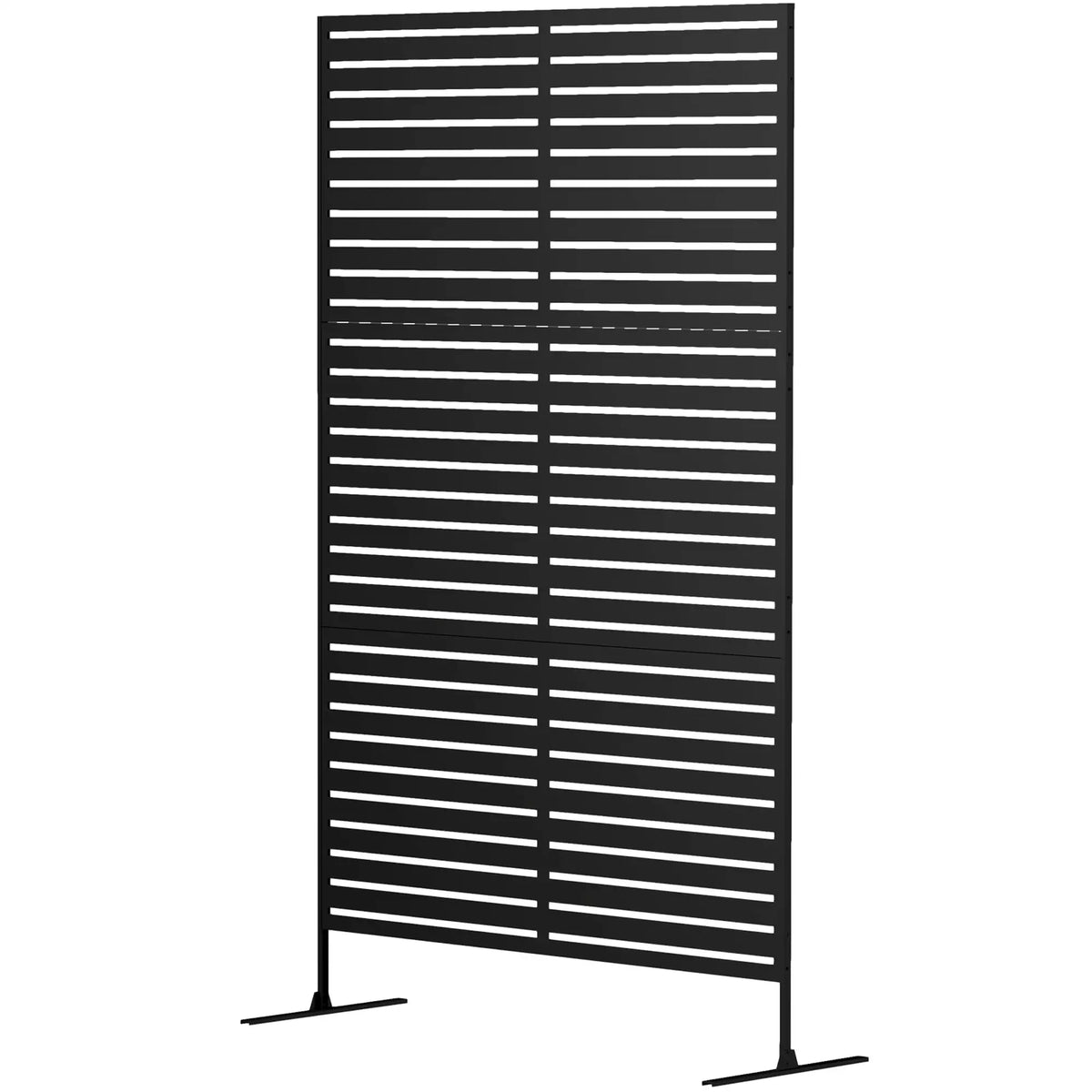 Decorative Outdoor Privacy Panel, Freestanding Metal Divider, Black Side Awnings Black at Gallery Canada