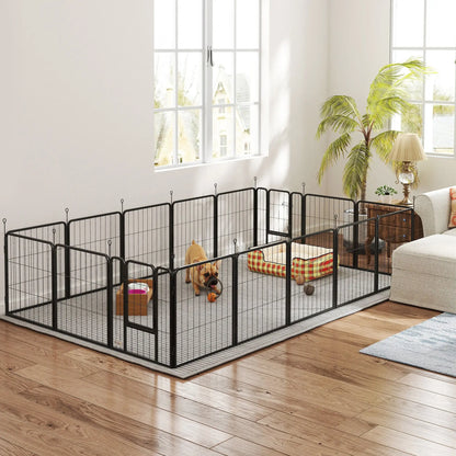 16 Panel Dog Playpen, Portable DIY, 24" Height, For Small Dogs Houses, Kennels & Pens at Gallery Canada