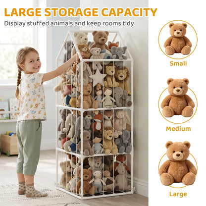 Stuffed Animal Storage Organizer, Waterproof Bottom, 47x47x132cm, no color Baby & Kids Storage at Gallery Canada