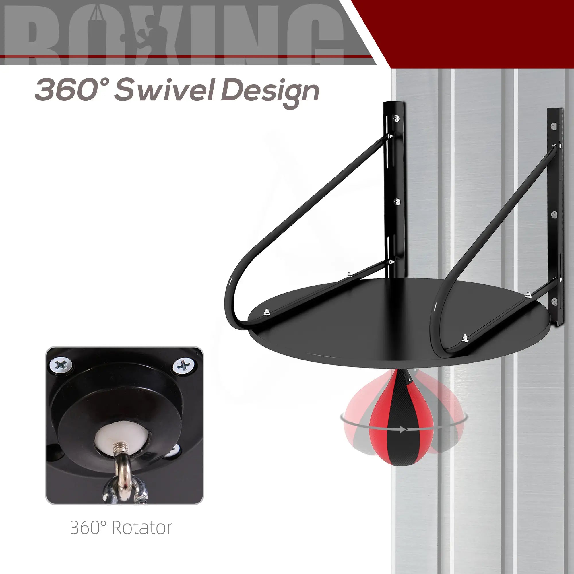 Wall Mounted Speed Bag Boxing Platform, Adjustable Height Strength Training Equipment at Gallery Canada