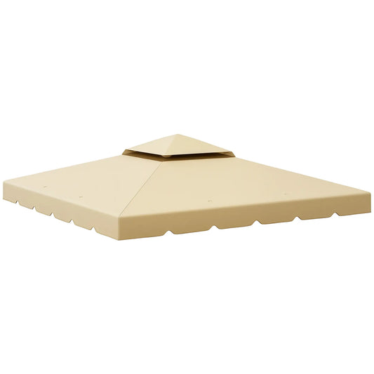 10' x 10' Gazebo Replacement Canopy, Double Vented Roof, Beige Gazebo Canopy Replacement Beige at Gallery Canada