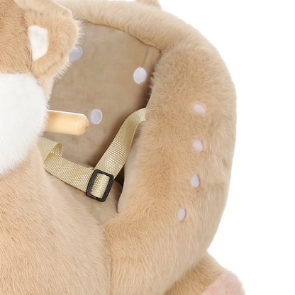 Toddler Rocking Horse, Deer Sound Seat Belt Rocking Stopper, Brown, Brown Rocking Horses at Gallery Canada