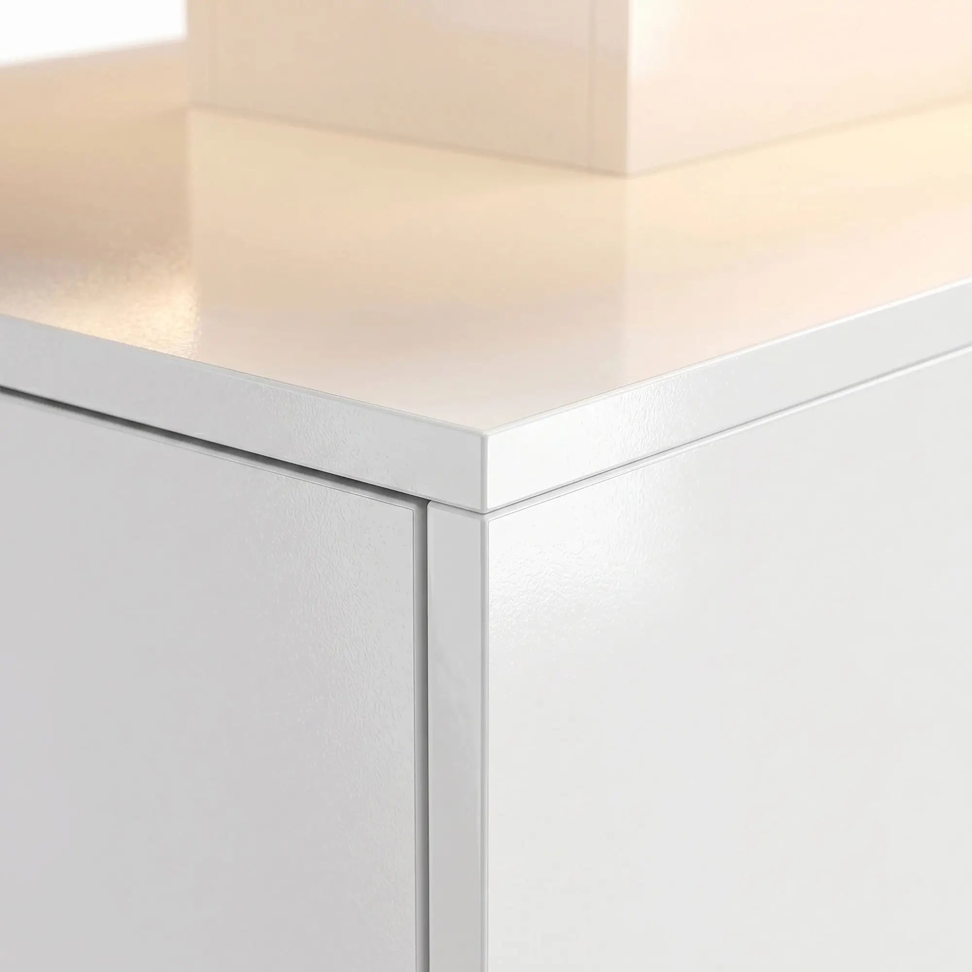 LED Coffee Table With Storage, 2-Tier, White Coffee Tables at Gallery Canada