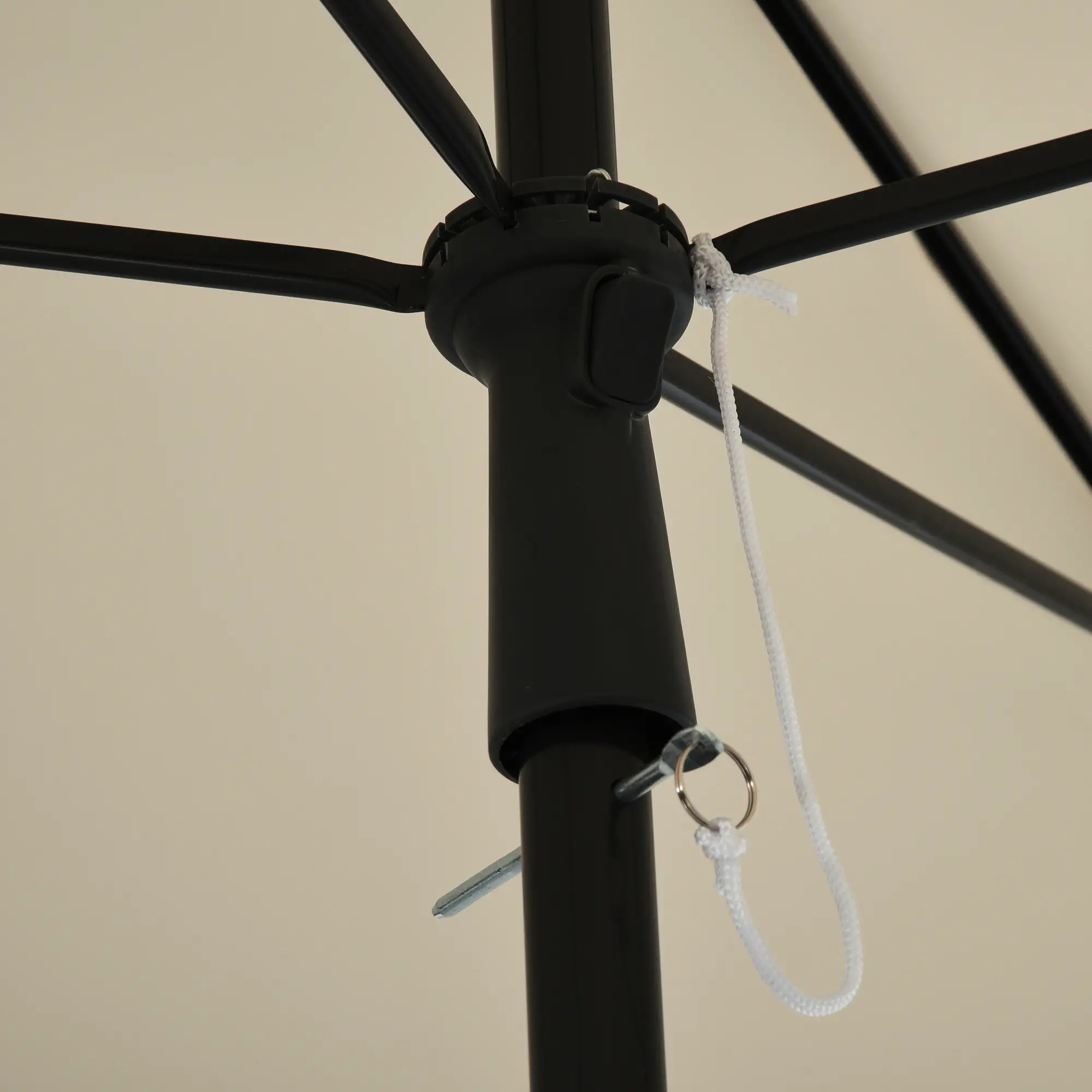 6.5x4ft Rectangle Patio Umbrella, Aluminum, Tilt Adjustable, Beige Sun Umbrellas at Gallery Canada