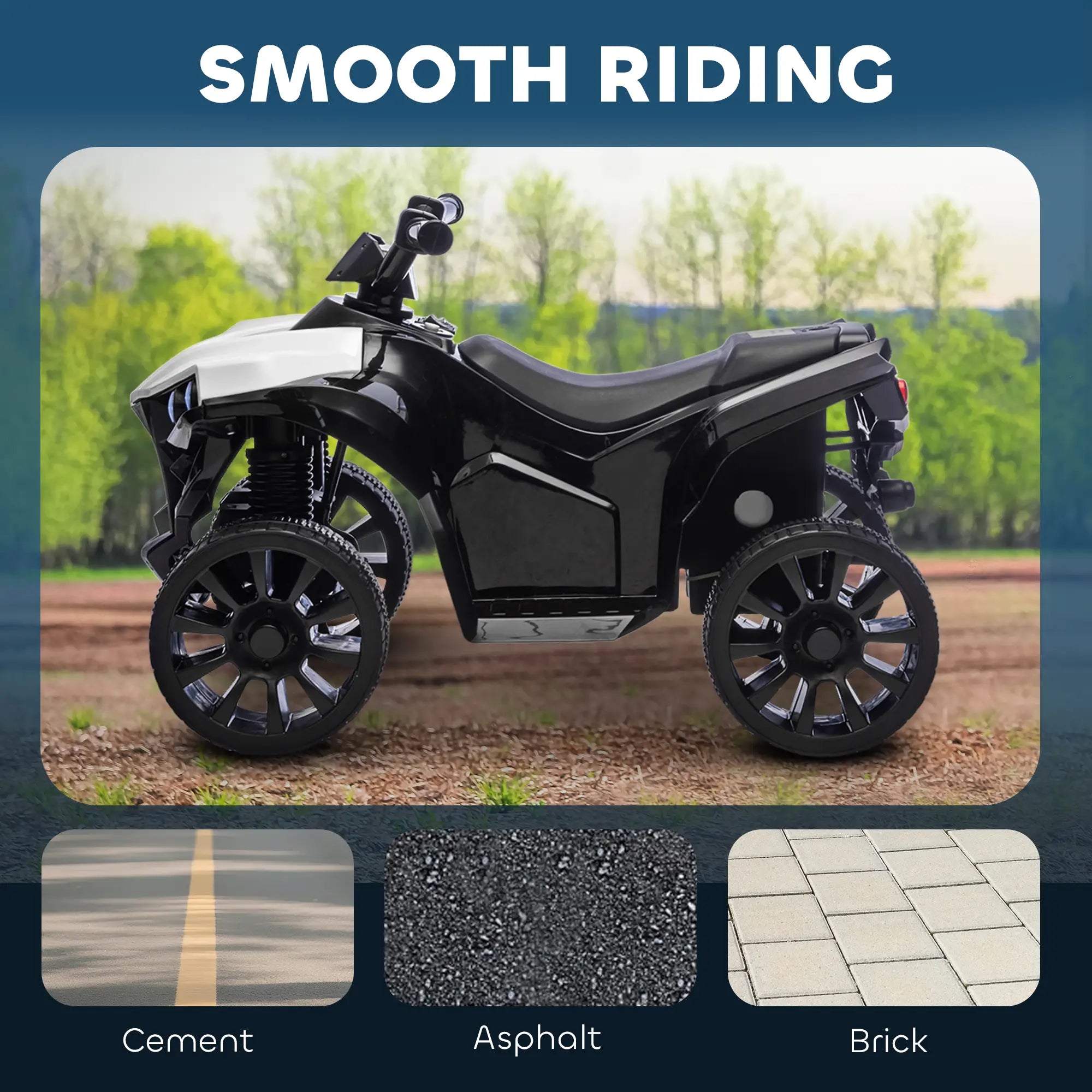 6V Kids ATV, 4 Wheeler Ride On Car, White Electric Ride-On Toys at Gallery Canada