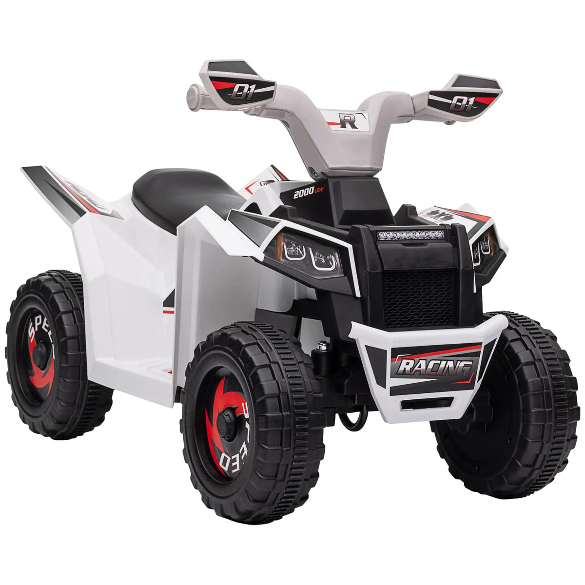 6V Kids Electric Car, Wear-Resistant Wheels, 18-36 Months, White Electric Toy Cars at Gallery Canada