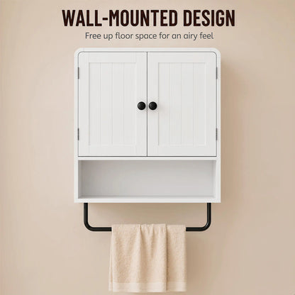Wall Mounted Bathroom Cabinet, 2 Doors, White Wall Mounted Cabinets at Gallery Canada
