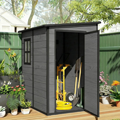 4'x5' Garden Storage Shed, Lean To Tool House, Lockable, Window, Vent Sheds at Gallery Canada