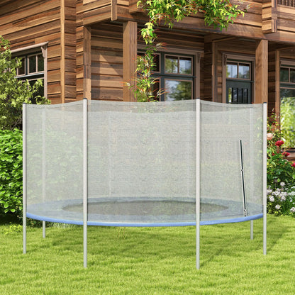 14FT Trampoline Enclosure Net with 8 Poles, Grey Trampolines at Gallery Canada