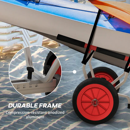 Kayak Cart Dolly, Adjustable Width, Red Kayak Carts at Gallery Canada