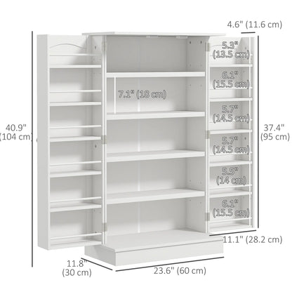 41" Storage Cabinet, 2-Door Kitchen Pantry, 5-Tier Shelving, 12 Spice Racks Kitchen Pantry Cabinets at Gallery Canada