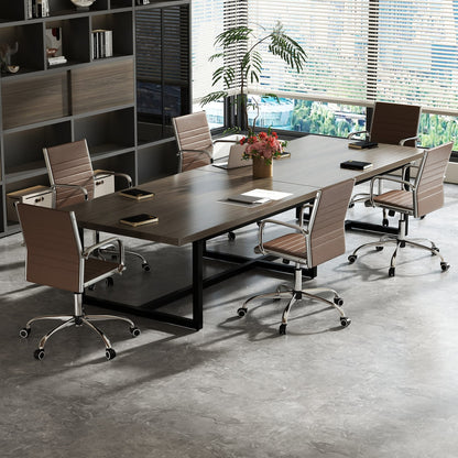 Height Adjustable Office Chair with Rocking Backrest, Brown Leisure Chairs at Gallery Canada