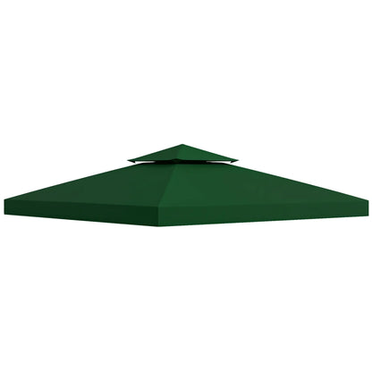 10'X10' Canopy Replacement 2-Tier Top Cover, Green Gazebo Canopy Replacement Dark Green at Gallery Canada