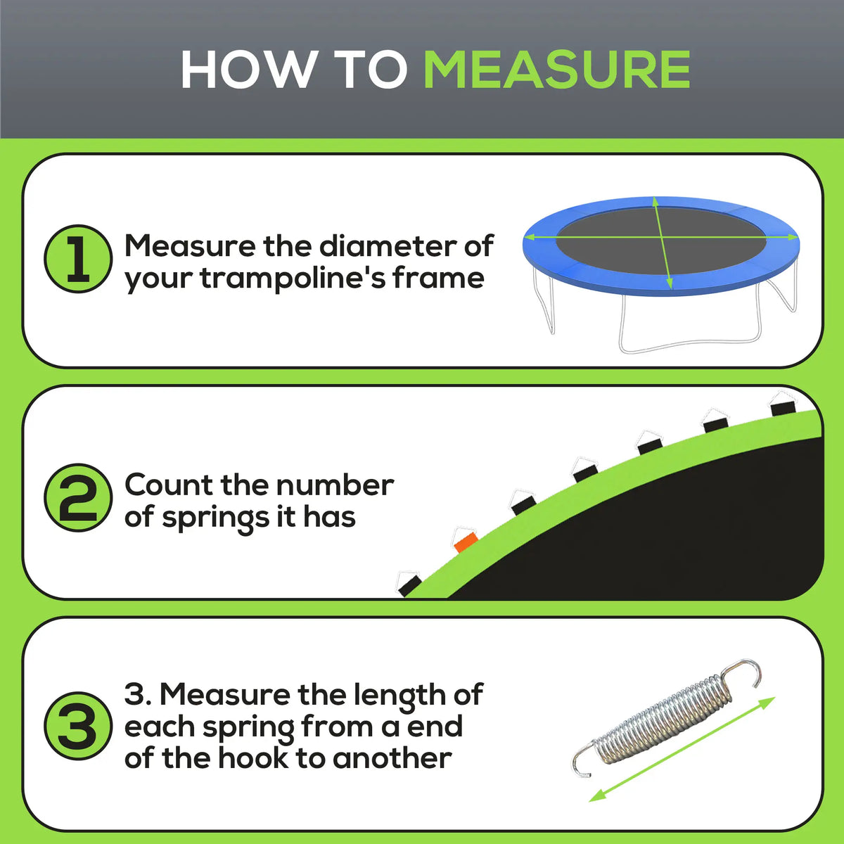 Trampoline Replacement Mat, 14' Size, Green Color Trampolines at Gallery Canada