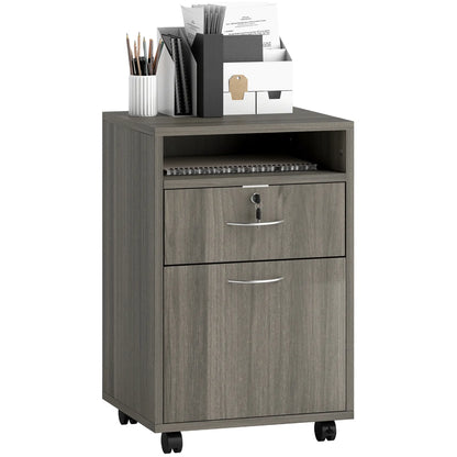 24" Filing Cabinet, Lockable Drawer, Wheels, Distressed Grey Office Cabinets & Cupboards Distressed Grey at Gallery Canada