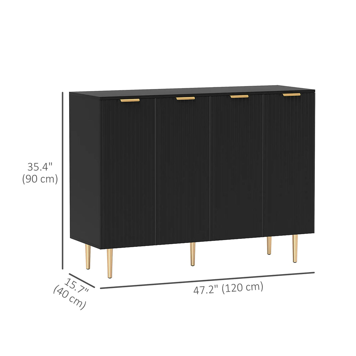 Modern Kitchen Cabinet, Sideboard with Adjustable Shelves, Black Bar Cabinets at Gallery Canada