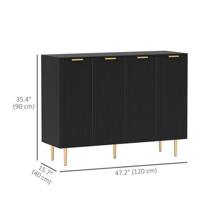 Modern Kitchen Cabinet, Sideboard with Adjustable Shelves, Black Bar Cabinets at Gallery Canada