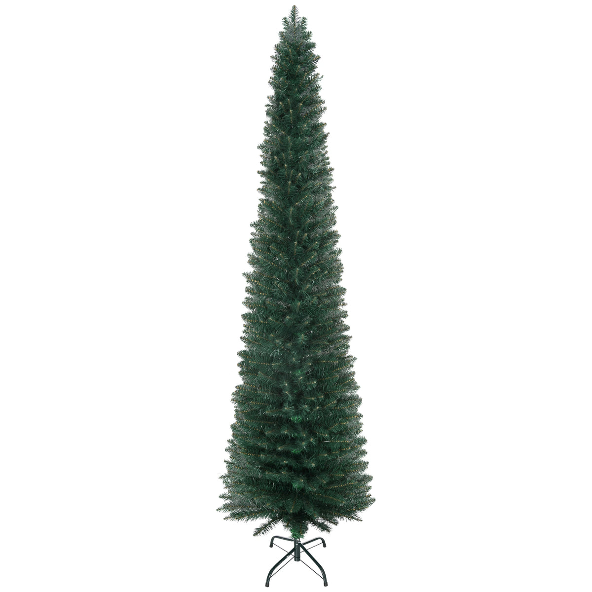 7FT Artificial Christmas Tree, Foldable Black Stand, Green Pencil Christmas Trees Green at Gallery Canada