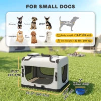 Soft-Sided Pet Carrier Bag for Small Dogs, Light Grey Dog Bike Trailers & Strollers at Gallery Canada