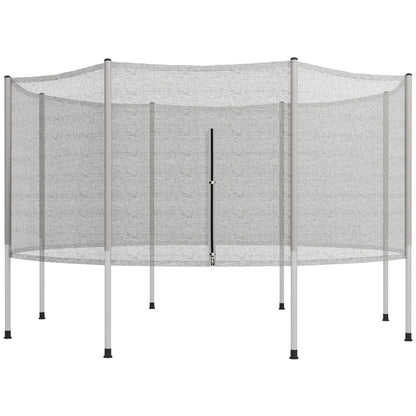 14FT Trampoline Enclosure Net with 8 Poles, Grey Trampolines Grey at Gallery Canada