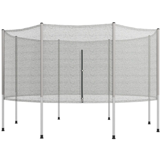 14FT Trampoline Enclosure Net with 8 Poles, Grey Trampolines Grey at Gallery Canada