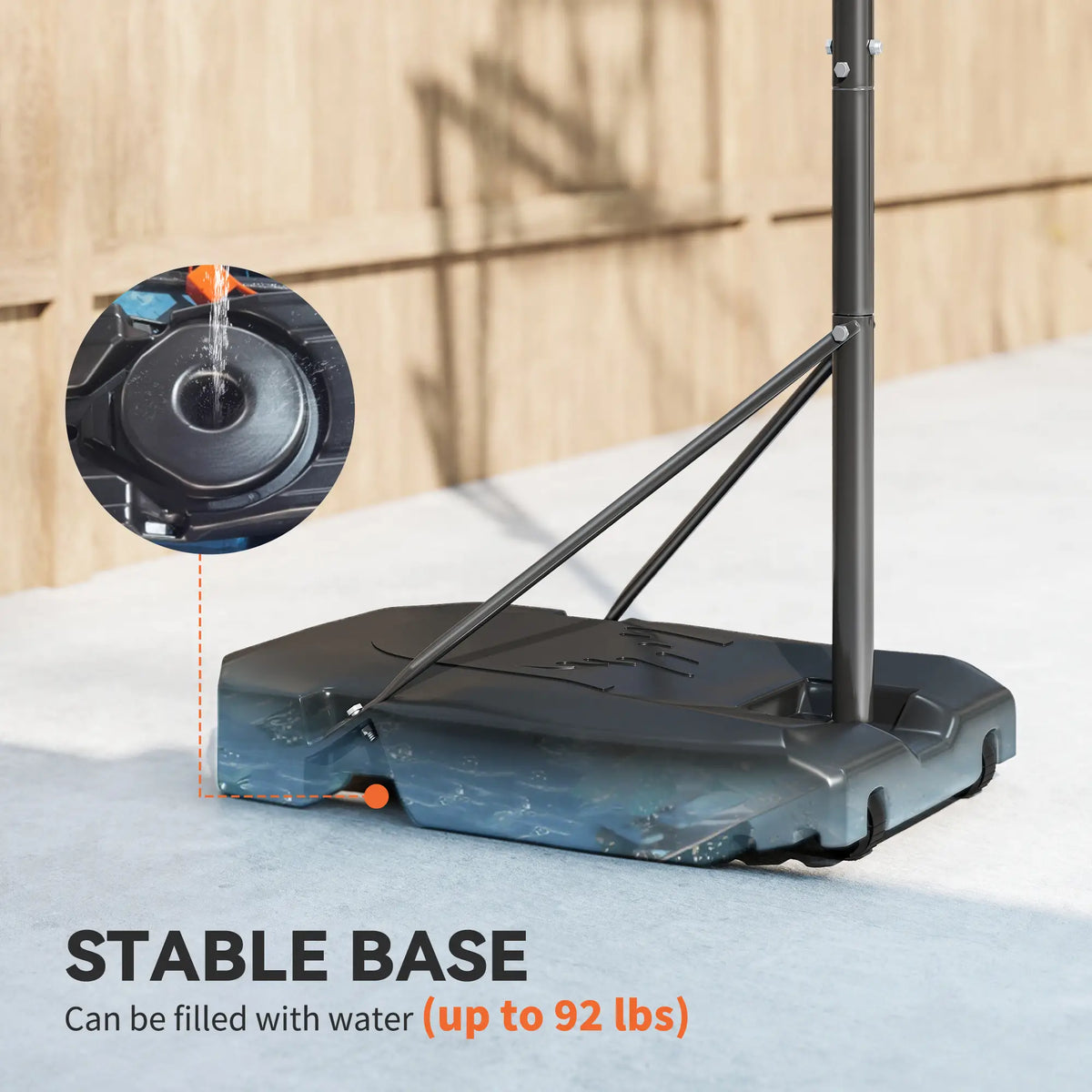 Adjustable Basketball Hoop, 4.1-8.5ft, 33" Shatterproof Board, 18" Rim Basketball at Gallery Canada