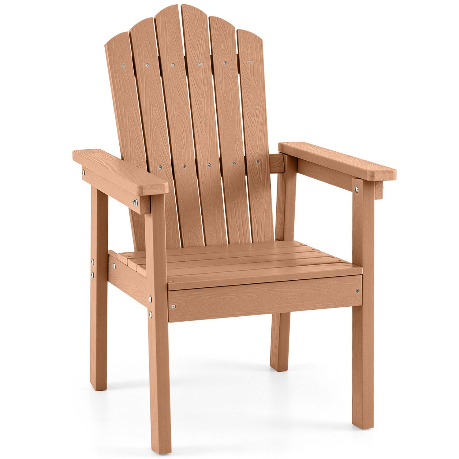 Outdoor Adirondack Chair, High Backrest, Wide Armrests, Brown Adirondack Chairs Brown at Gallery Canada