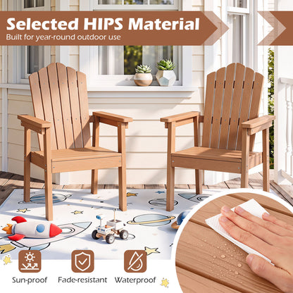 Outdoor Adirondack Chair, High Backrest, Wide Armrests, Brown Adirondack Chairs at Gallery Canada