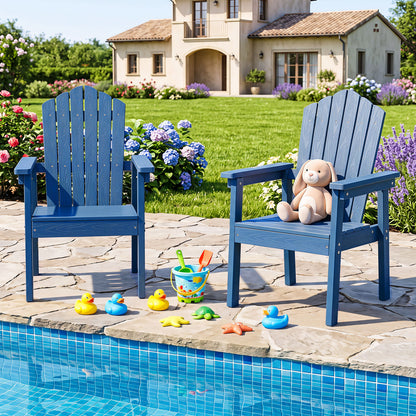 High Back Adirondack Chair, Wide Armrests, Navy Adirondack Chairs at Gallery Canada