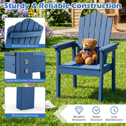 High Back Adirondack Chair, Wide Armrests, Navy Adirondack Chairs at Gallery Canada