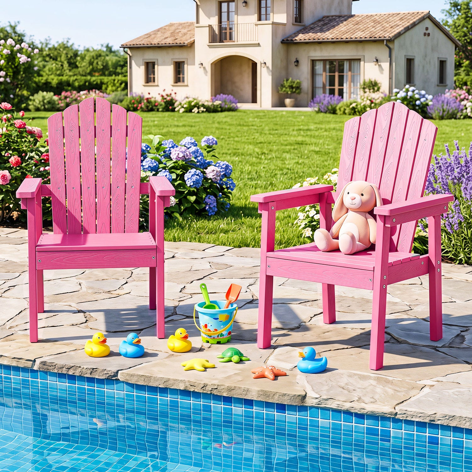 Outdoor Adirondack Chair With High Backrest, Pink Adirondack Chairs at Gallery Canada