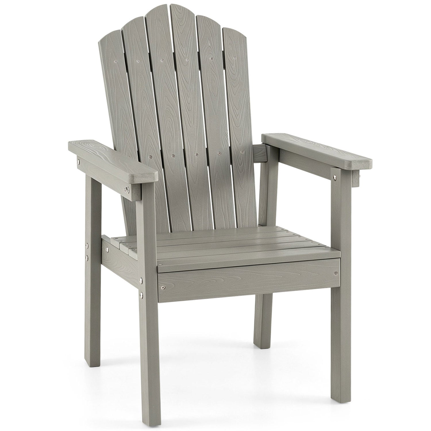 Outdoor Adirondack Chair, High Backrest, Wide Armrests, Silver Adirondack Chairs Silver at Gallery Canada