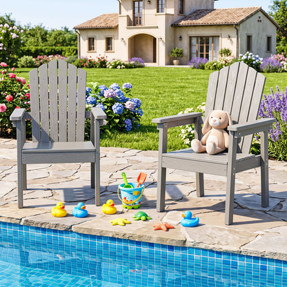 Outdoor Adirondack Chair, High Backrest, Wide Armrests, Silver Adirondack Chairs at Gallery Canada