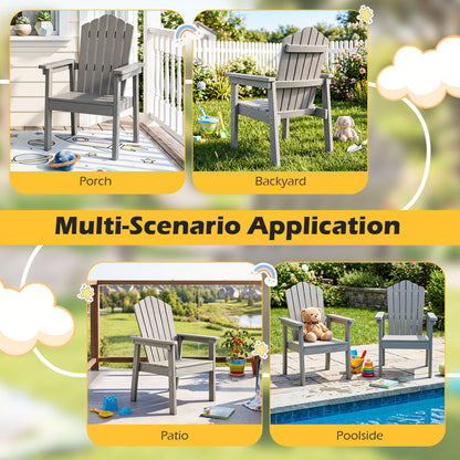 Outdoor Adirondack Chair, High Backrest, Wide Armrests, Silver Adirondack Chairs at Gallery Canada