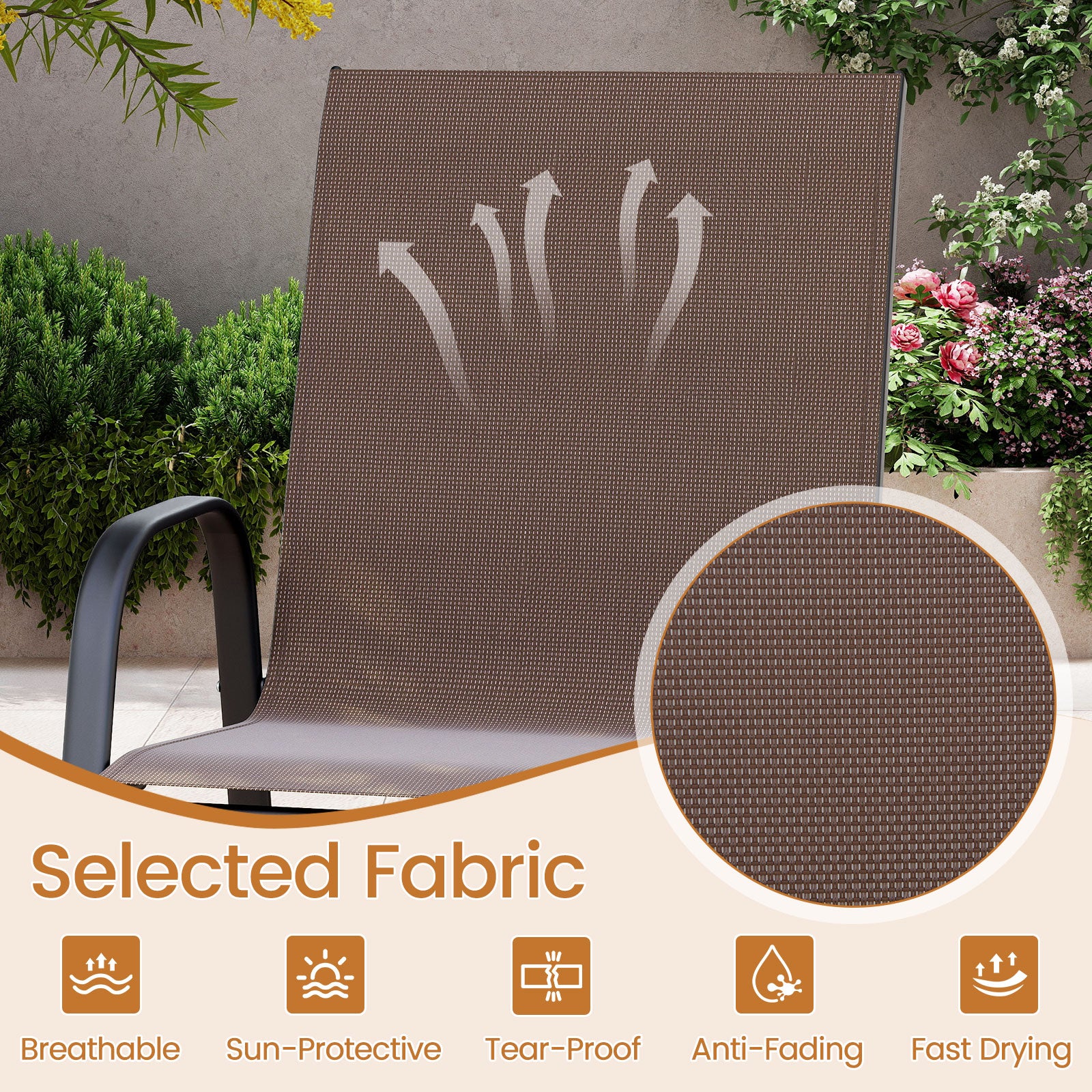 Outdoor Bar Stools, Set of 2, 29 Inch, Brown Patio Bar Furniture at Gallery Canada