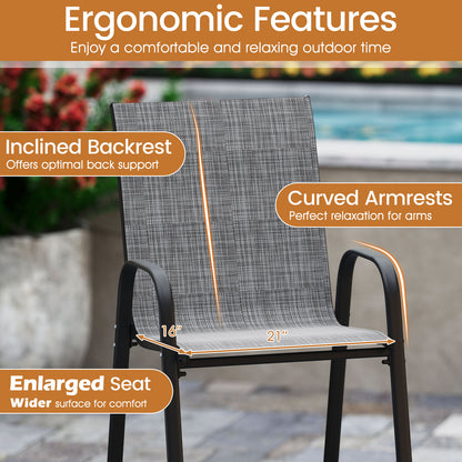 Outdoor Bar Stools Set Of 2, 29 Inch, Grey Patio Bar Furniture at Gallery Canada