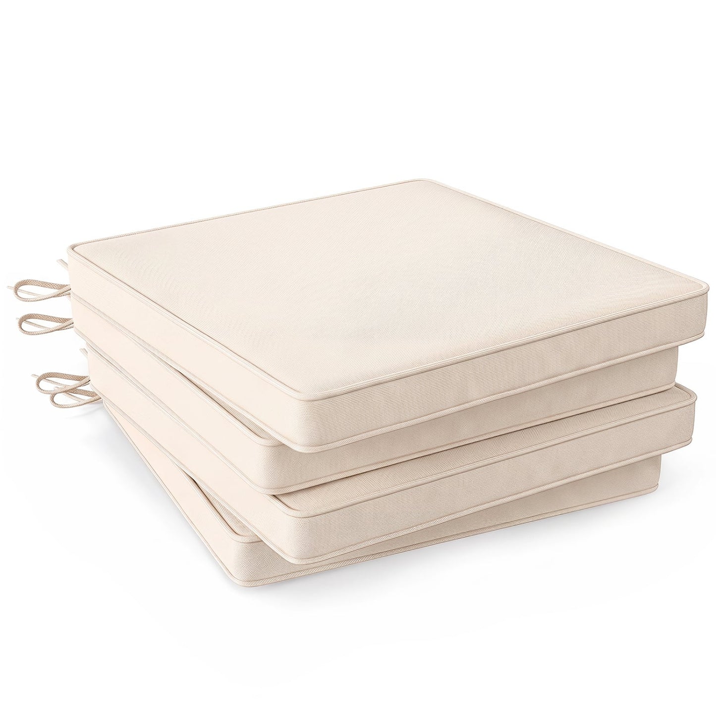 Outdoor Chair Cushions, Set of 4, Waterproof, Beige