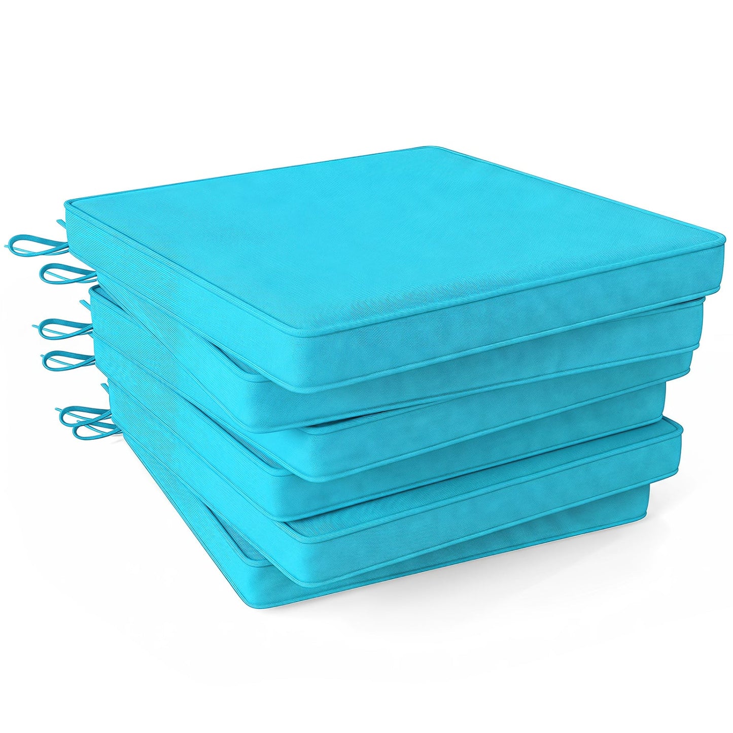 Coussins de siège en oléfine imperméables, lot de 6, turquoise