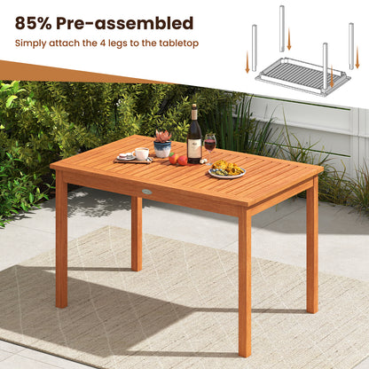 Outdoor Dining Table For 4-6 People, 48 Inches, Natural Patio Dining Tables at Gallery Canada
