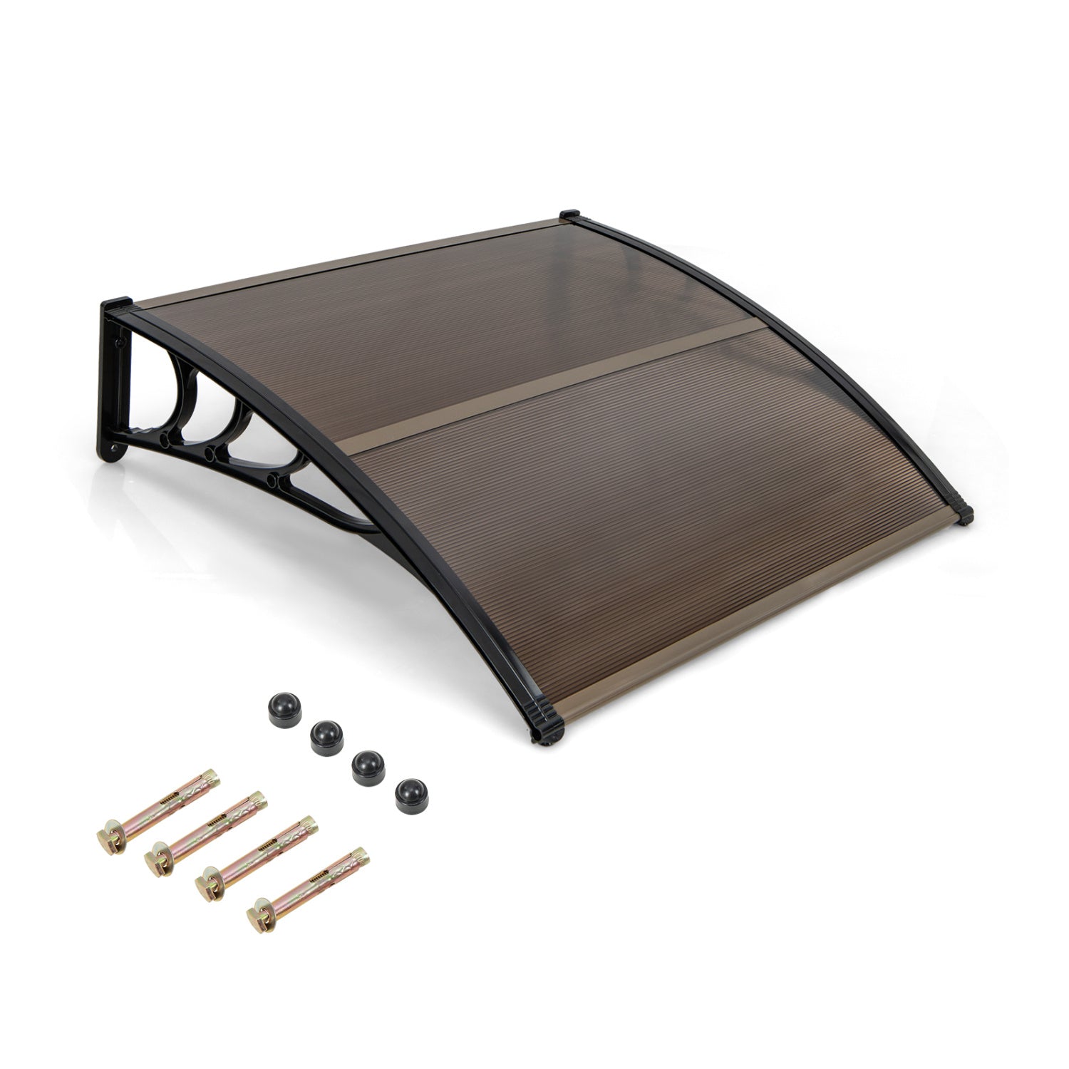 Outdoor Front Door Patio Overhang Awning, 48 x 40 Inch, Brown Outdoor Shades at Gallery Canada