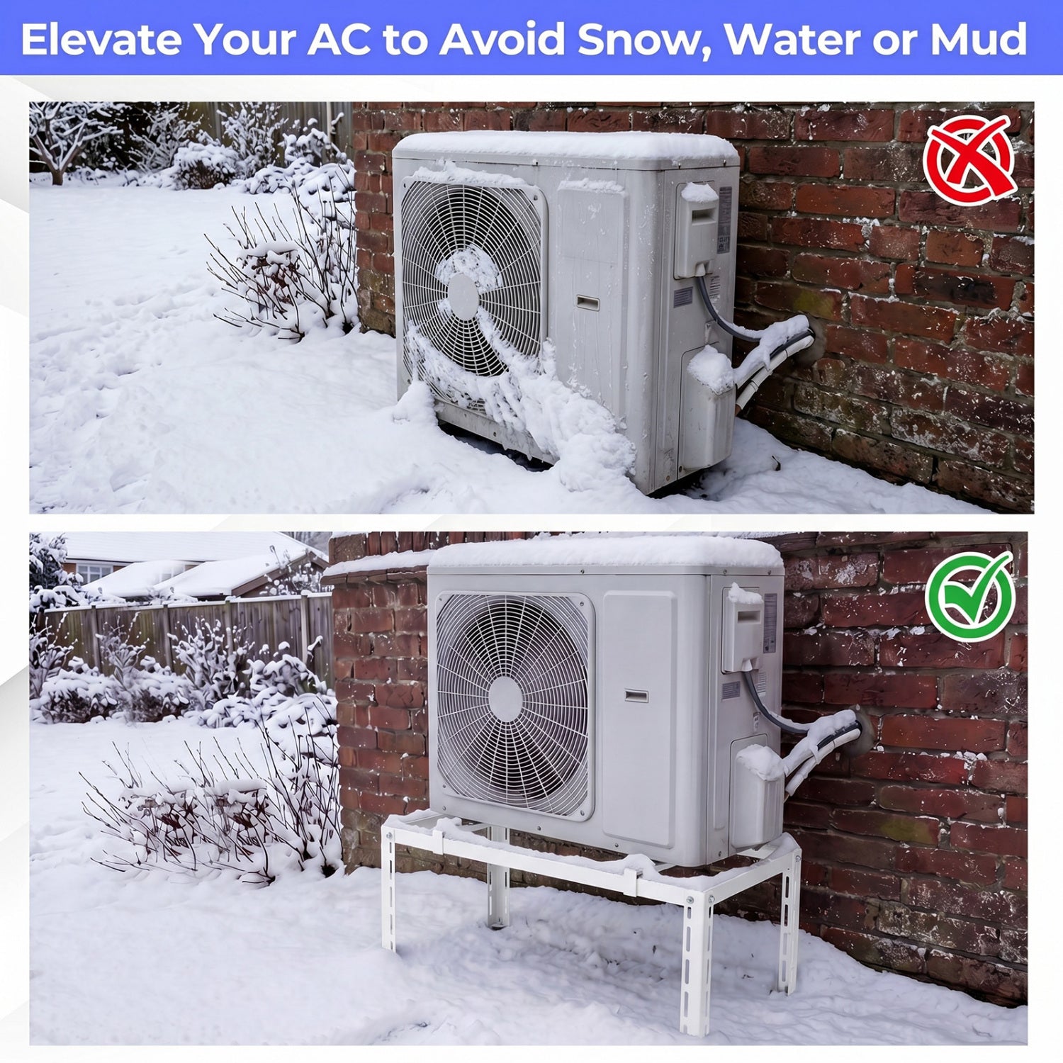 Heavy-Duty AC Base for 9000-36000 BTU, White Mini Split AC Parts & Accessories at Gallery Canada