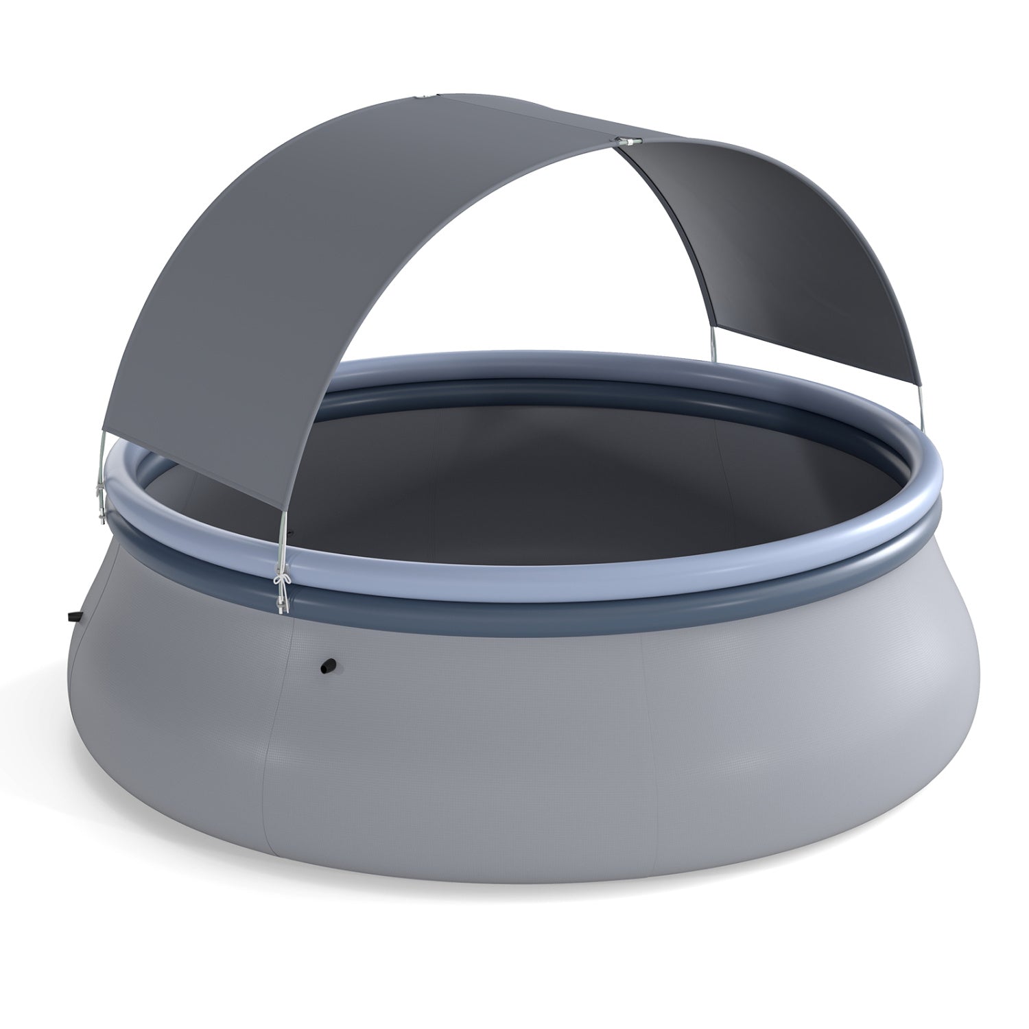 Outdoor Inflatable Pool with Sunshade Canopy-S Swimming Pools Blue + Gray at Gallery Canada